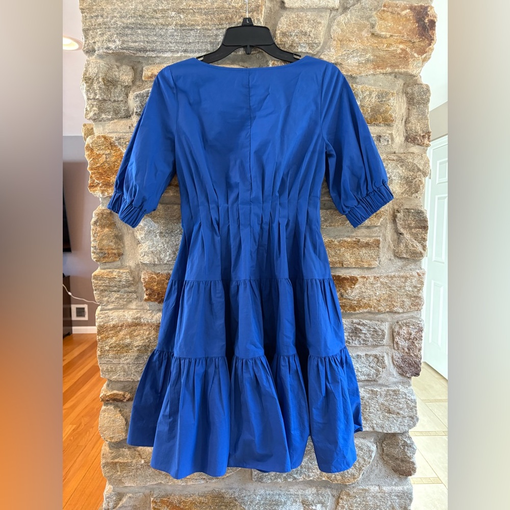 Peruvian Connection Eloise Dress in Cobalt Blue Size XS tiered skirt pockets - Picture 7 of 8